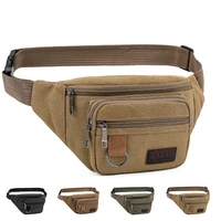 tripnuo casual canvas men waist bag sports pockets outdoor movement multifunction chest bag