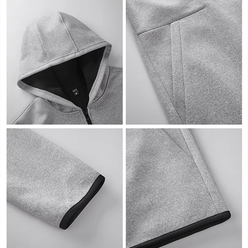 

KOLMAKOV 2021 Casual Men's Windproof Fleece Jackets Men Streetwear Jacket Solid Cardigan Hooded Coats Male 4 Color M-3XL