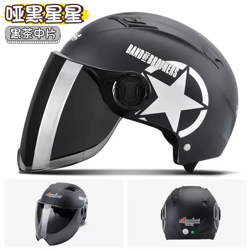 

ANDES Electric Motorcycle Helmet Dual & Single Lens Visors Moto Helmet Bicycle Men Women Summer Scooter Moto Casco