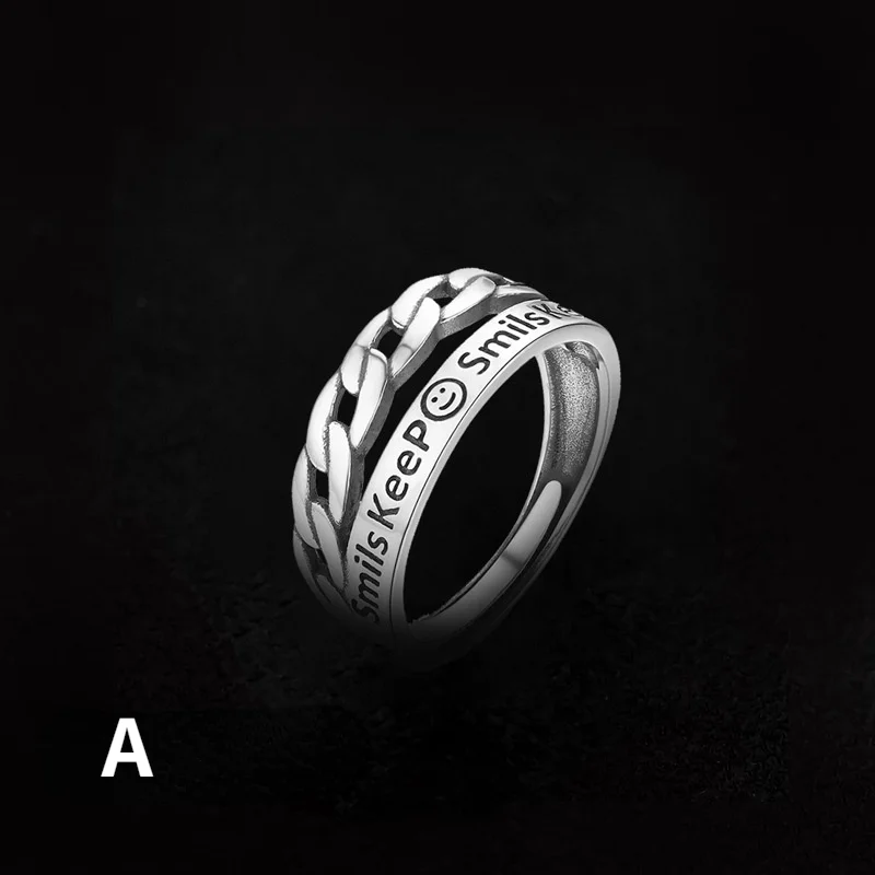 Мужское серебряное складное кольцо в стиле ретро | Украшения и аксессуары