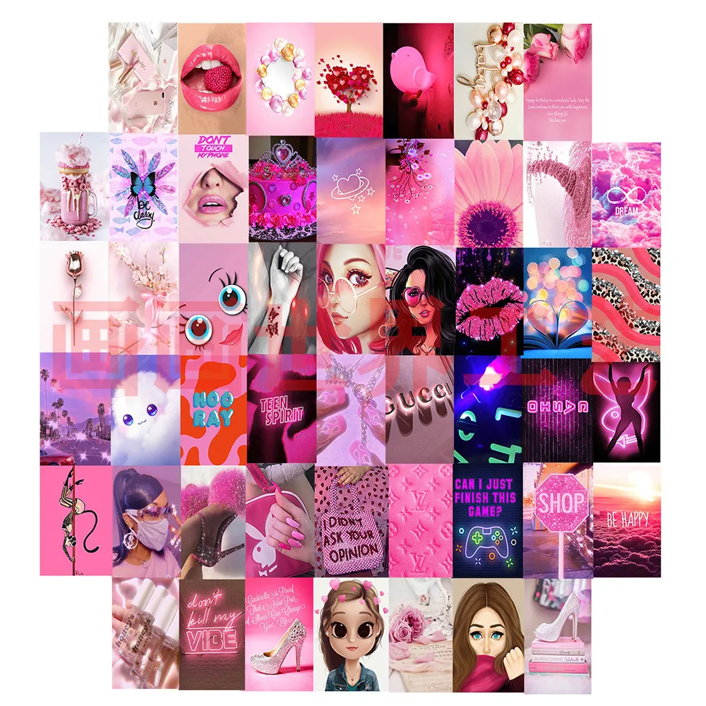 

Набор для фотоколлажа открыток, набор для настенного коллажа, изысканные эстетические постеры, декор для спальни