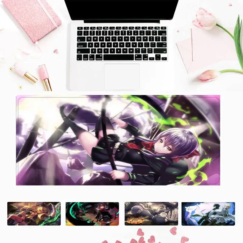 

Hot Selling Seraph of the End Gaming Mouse Pad PC Laptop Gamer Mousepad Anime Antislip Mat Keyboard Desk Mat For Overwatch/CS GO