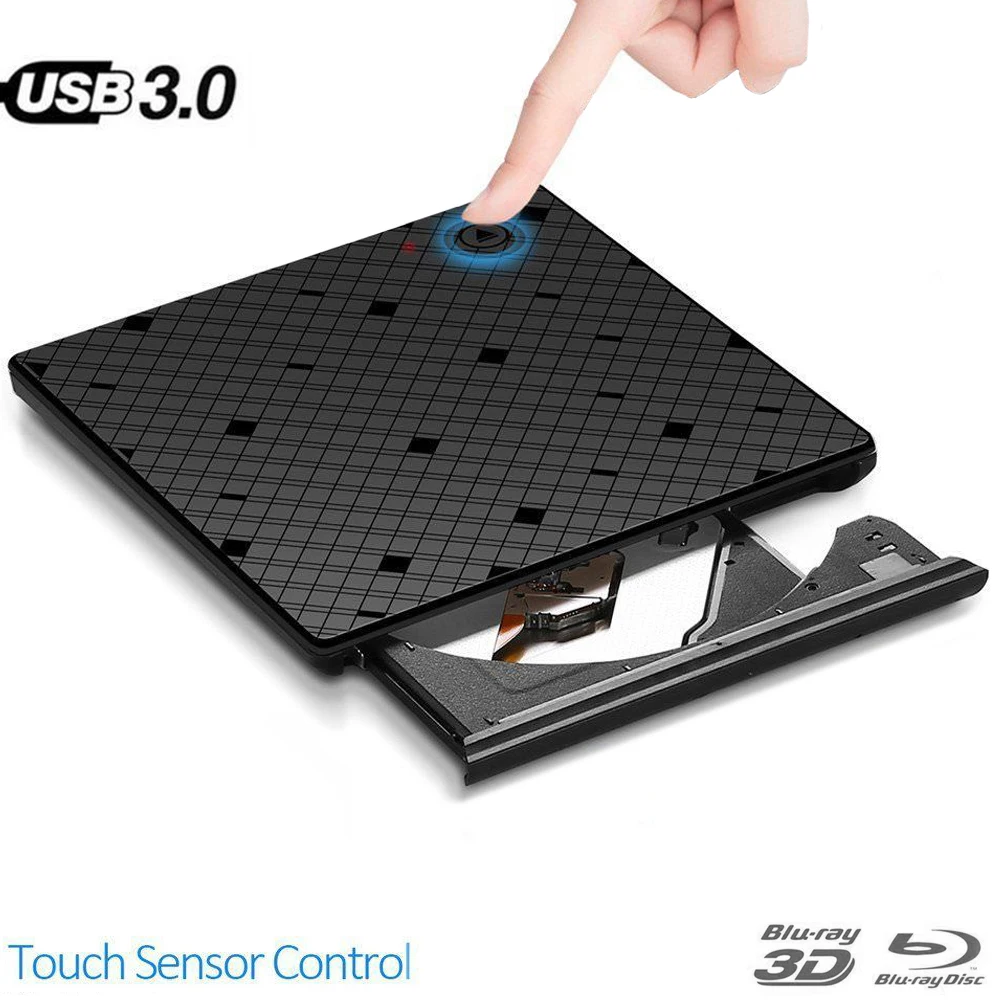 USB 3 0 внешний DVD привод Bluray портативный проигрыватель Blu ray оптический CD/DVD RW для hp