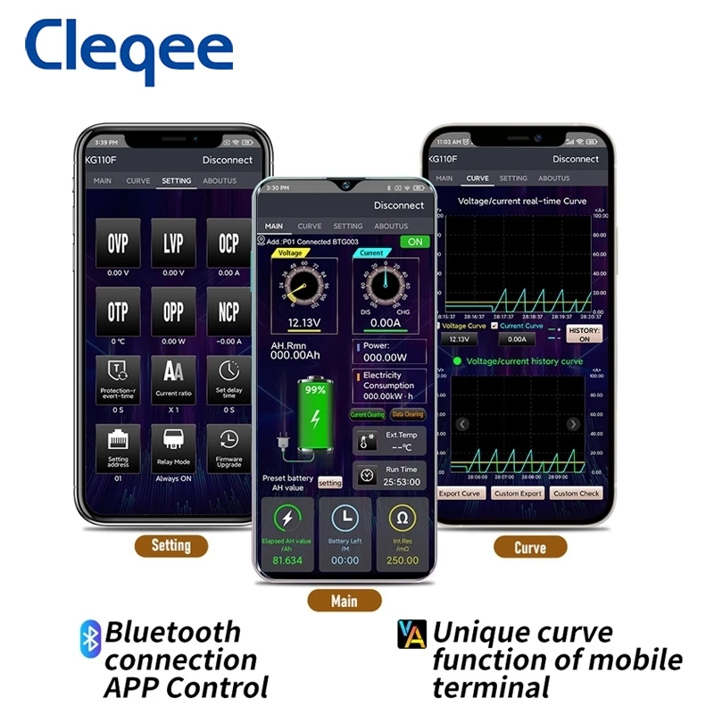 Тестер аккумулятора Cleqee KG140F 100 в а кулометр индикатор емкости ЖК-дисплей питания