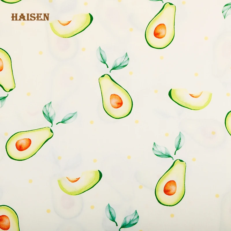 Серия авокадо набивная саржевая ткань для творчества шитья стеганая одежда