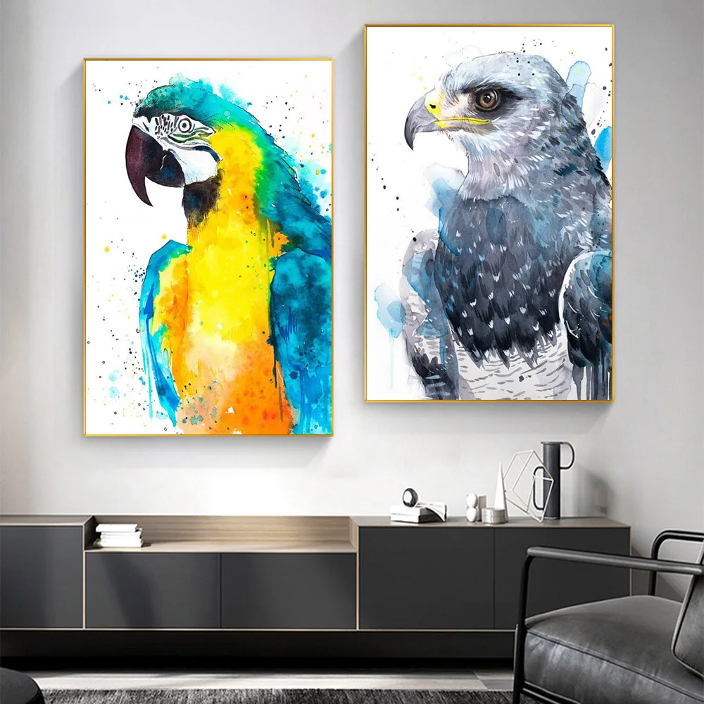 Nordic graffiti art abstract animal poster color printing canvas painting office living room corridor home decoration mural | Дом и сад