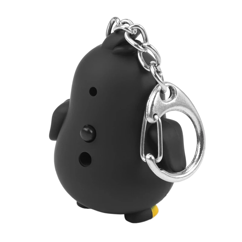 Милый брелок в виде пингвина светодиодный фонарик со звуком для рождественской