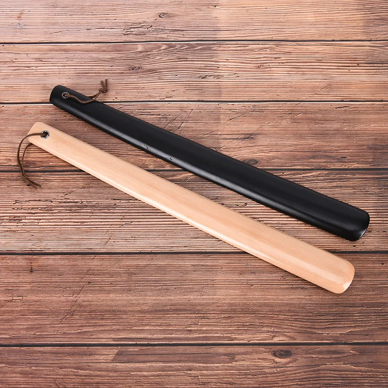 Professional Wooden Shoe Horn Flexible Handle Shoehorn Useful Lifter Spoon Home Tools | Обувь