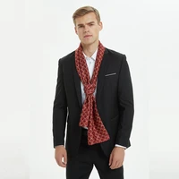 high quality men scarves geometric wave both sides male navy blue 17030cm long cravat scarf fashion brand matagorda