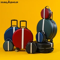 new 18inch trolley luggage set 2pcsset carry ons suitcase on wheels rounded fashion kids travel cabin rolling luggage set bag