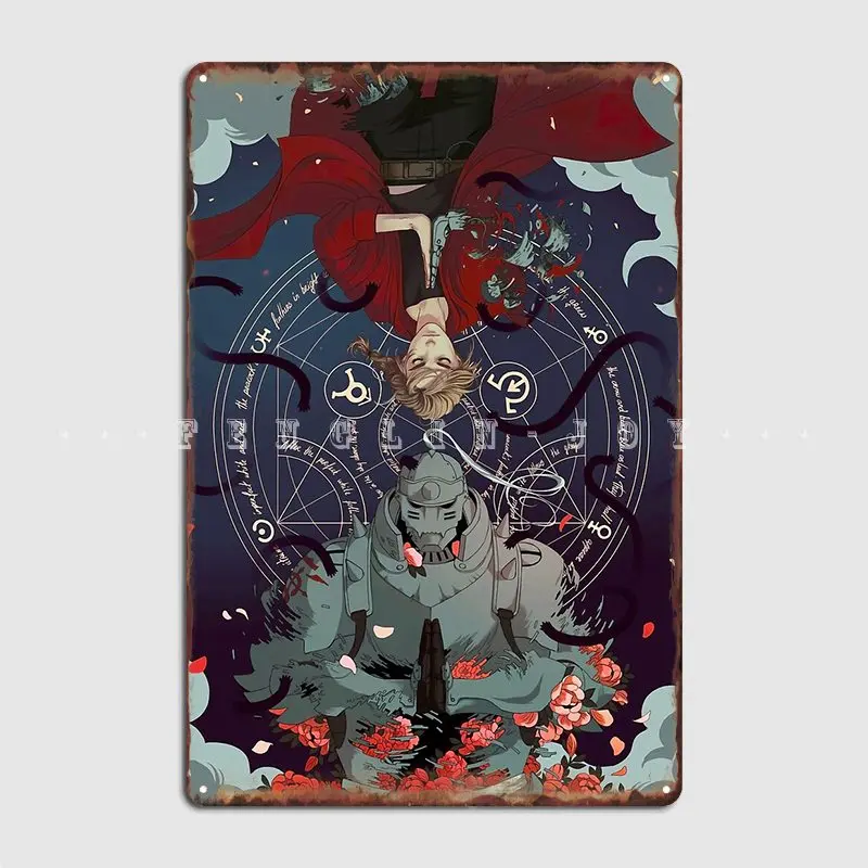 

Full Metal Alchemist Metal Sign Cinema Kitchen Wall Personalized Painting Décor Tin Sign Poster