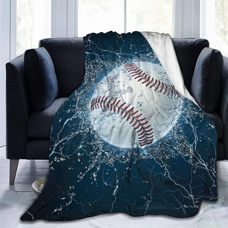 

Baseball Navajo Cubre Throw Blanket 3D Print Sherpa Super Comfortable Nordic Manta Sonic