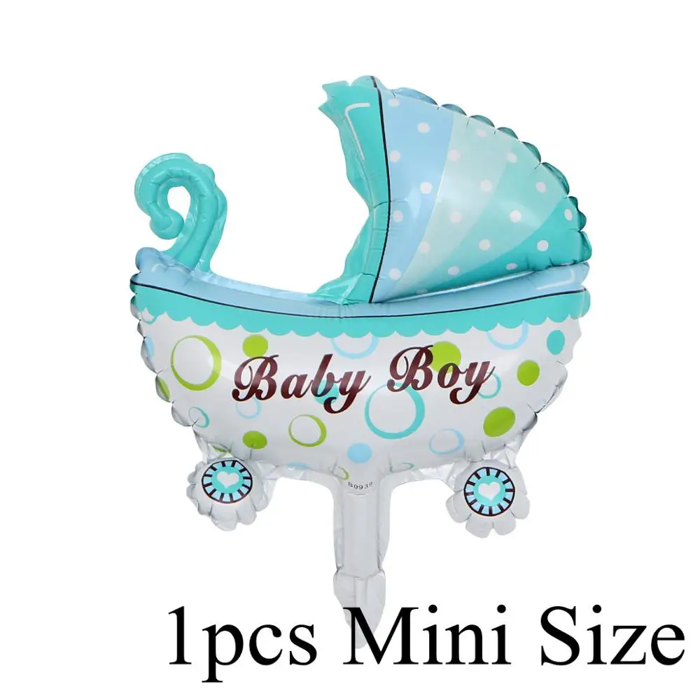 1pcs as the picture 5 шт./лот мини малыш душ мальчики девочки праздник украшения из фольги шары коляска гелиевые шары день рождения поставки globos - Цвет: 1pcs as the picture