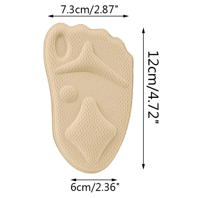 

1 Pair Foot Pad Soft Insert Foot Care High Heel Foot Cushions Forefoot Anti-Slip Insole Breathable ShoesWomen Protection