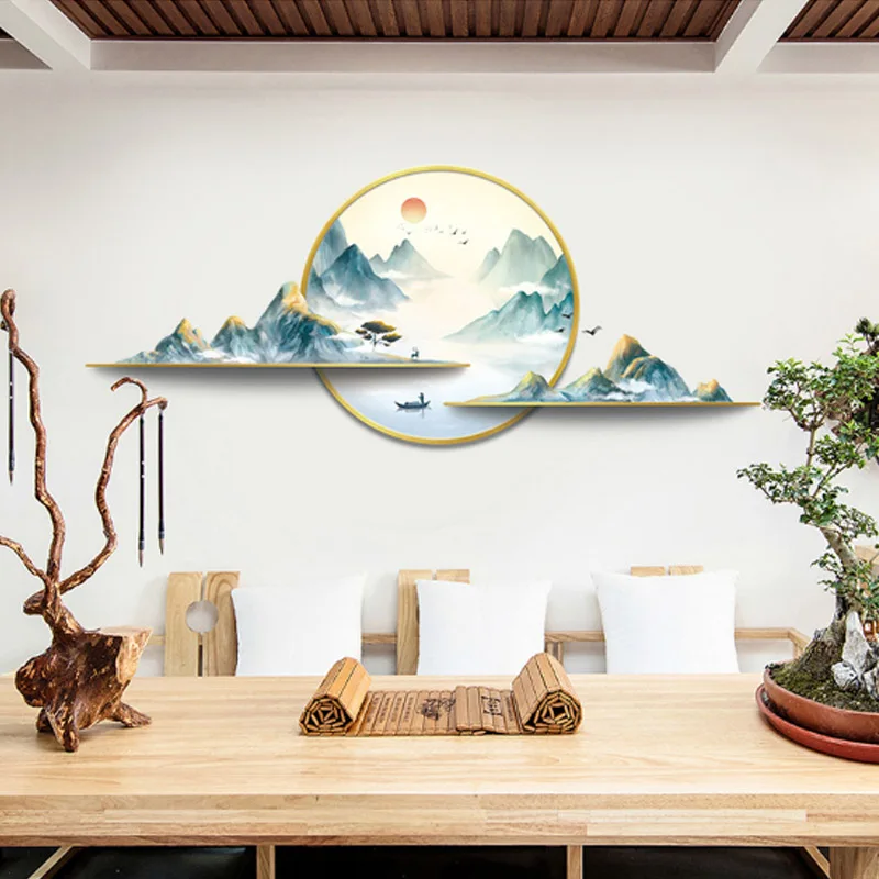 Настенные художественные наклейки в китайском стиле декоративная картина обои