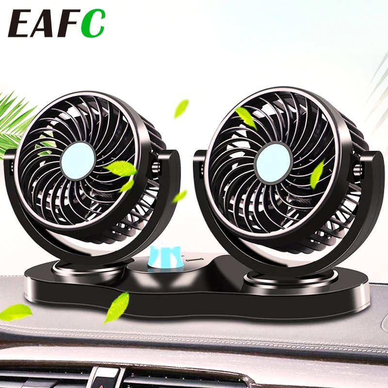 

2023 12V/24V Mini Electric Car Fan Low Noise Summer Car Air Conditioner 360 Degree Rotating Cooling Fan car Cooler ventilador