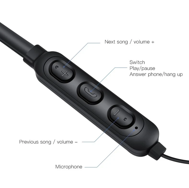 Bluetooth-наушники с шейным ободом Беспроводные стереонаушники для спорта бега