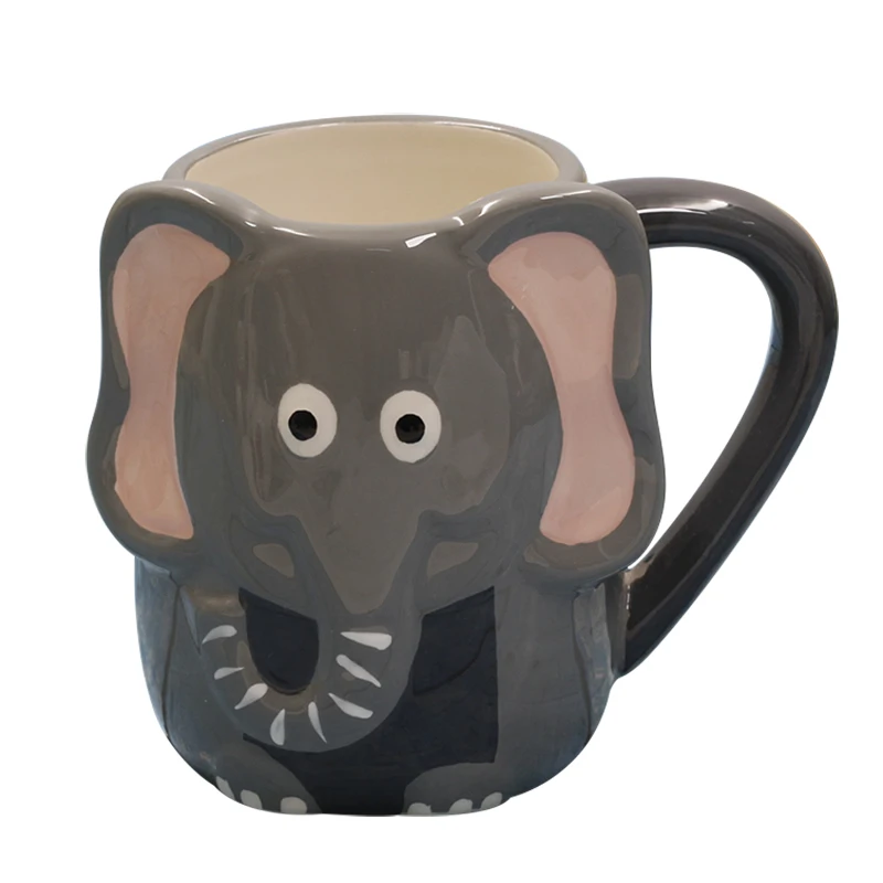 500 мл милые животные 3D лиса кофейная чашка большой емкости ручная роспись