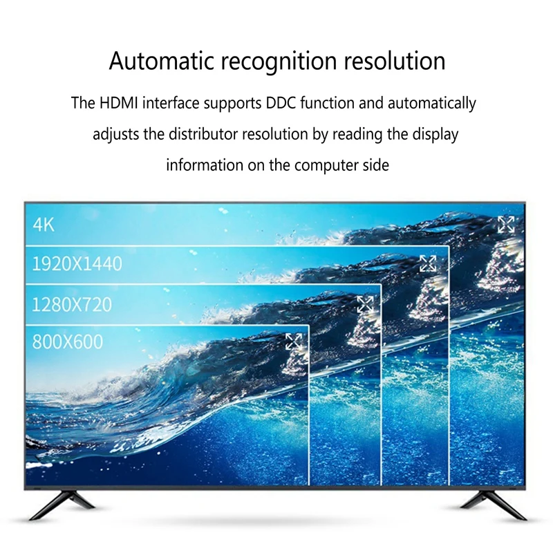 

Kvm Switch, 4K@60Hz Easy Heat Dissipation and Corrosion Resistant Kvm-Hdmi 2 Port Switch Suitable for Monitors, Laptops