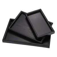 rectangle shape solid wood tea coffee snack food meals serving tray plate restaurant trays oolong tea
