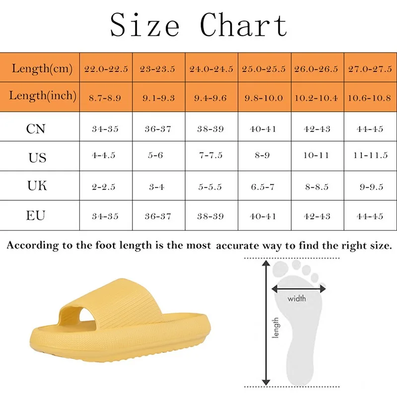 

Ladies Thick Platform Slippers Summer Beach Eva Soft Sole Slide Sandals Leisure Men Women Indoor Bathroom Anti-slip Shoes
