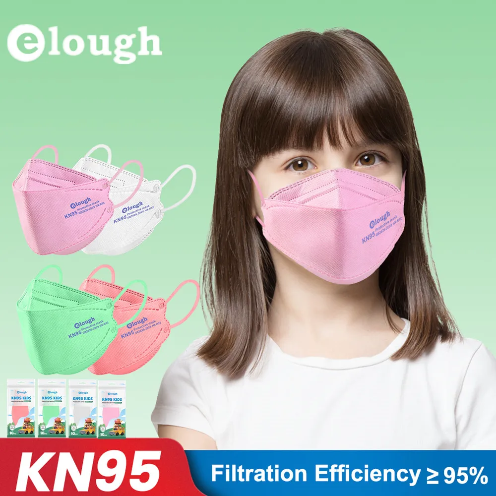 Elough Mascarillas FPP2 Niños12 4 слоя Дети FFP2 маски в Корейском стиле для детей Infantil KN95