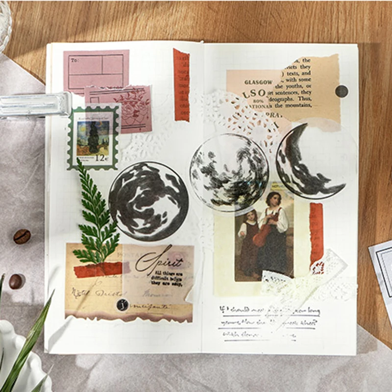 20 шт./лот винтажный буквенный набор с надписью Moon phase декоративные наклейки для