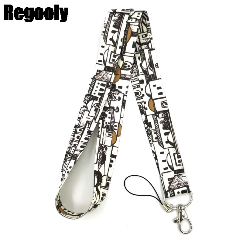 

10 шт. Винтаж дом ремешок для ключей Телефон классный шейный ремешок для Камера свисток идентификационный значок милые ленты подарки