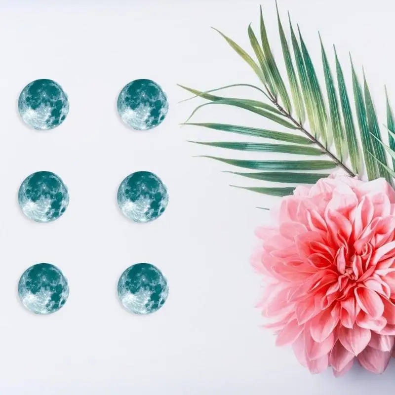 Светящаяся Луна земля наклейки на стену для детской комнаты спальни DIY 3D домашний