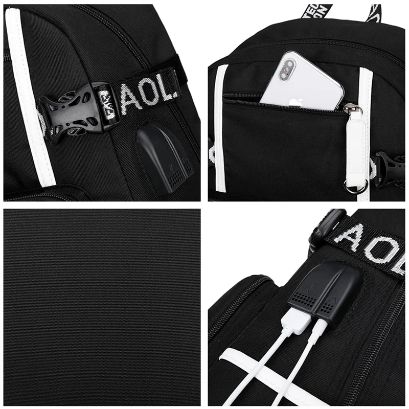 Game Backpack boy and girl waterproof schoolbag mochila feminina travel School to Bag USB Charging Laptop bag