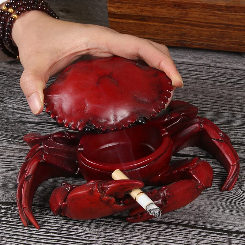 

Creative Designer Ashtrays Mahogany Snail Goldfish Turtle Small Animal Resin Ashtray Living Room Decoration Gift for Boyfriend