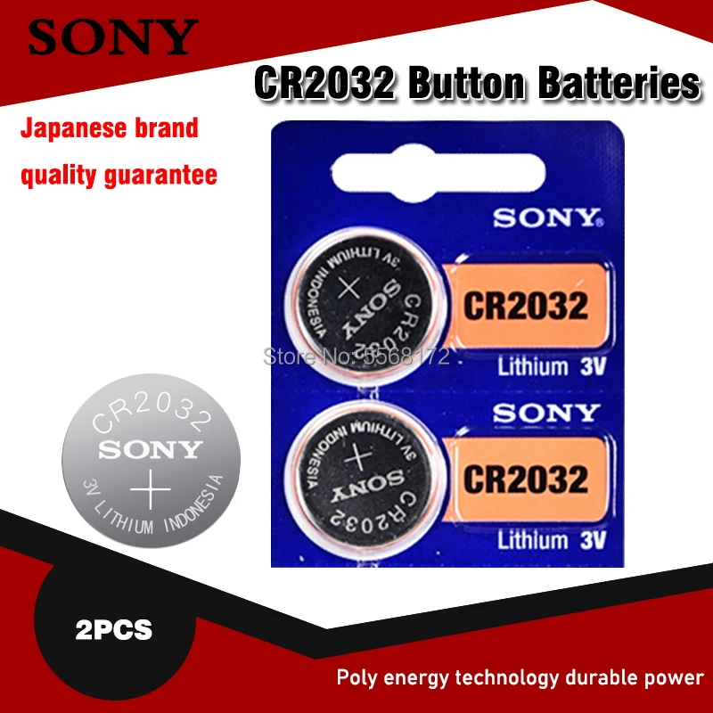 

2 шт., Литиевые Батарейки для SONY 2032 cr2032 cr 2032 5004LC KL2032