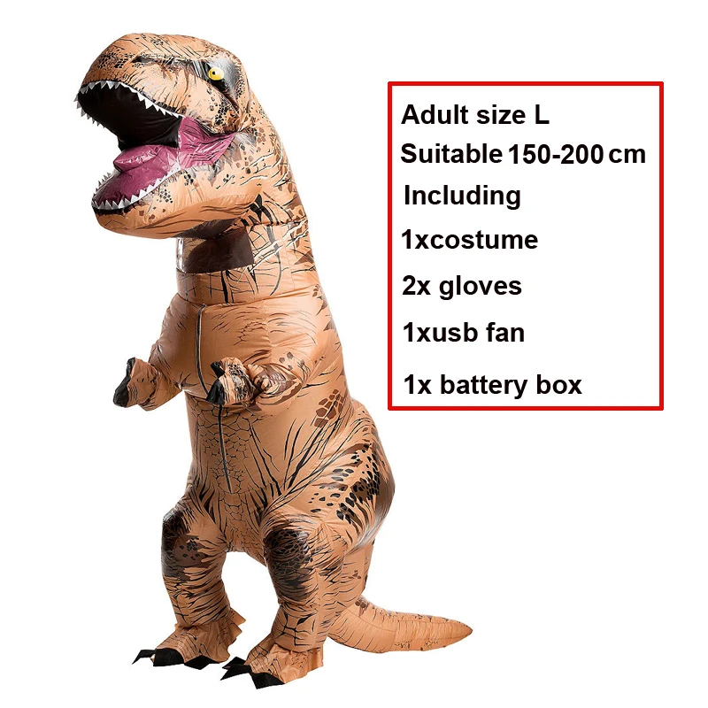 Надувной костюм T Rex рождественские костюмы одежда для динозавров Trex Забавный