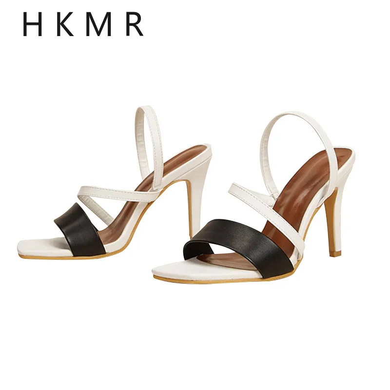 

Summer 2021 New Style Sandals with Square Heels For Women, Slide in High Heels, Size 35-42 women sandals shoes