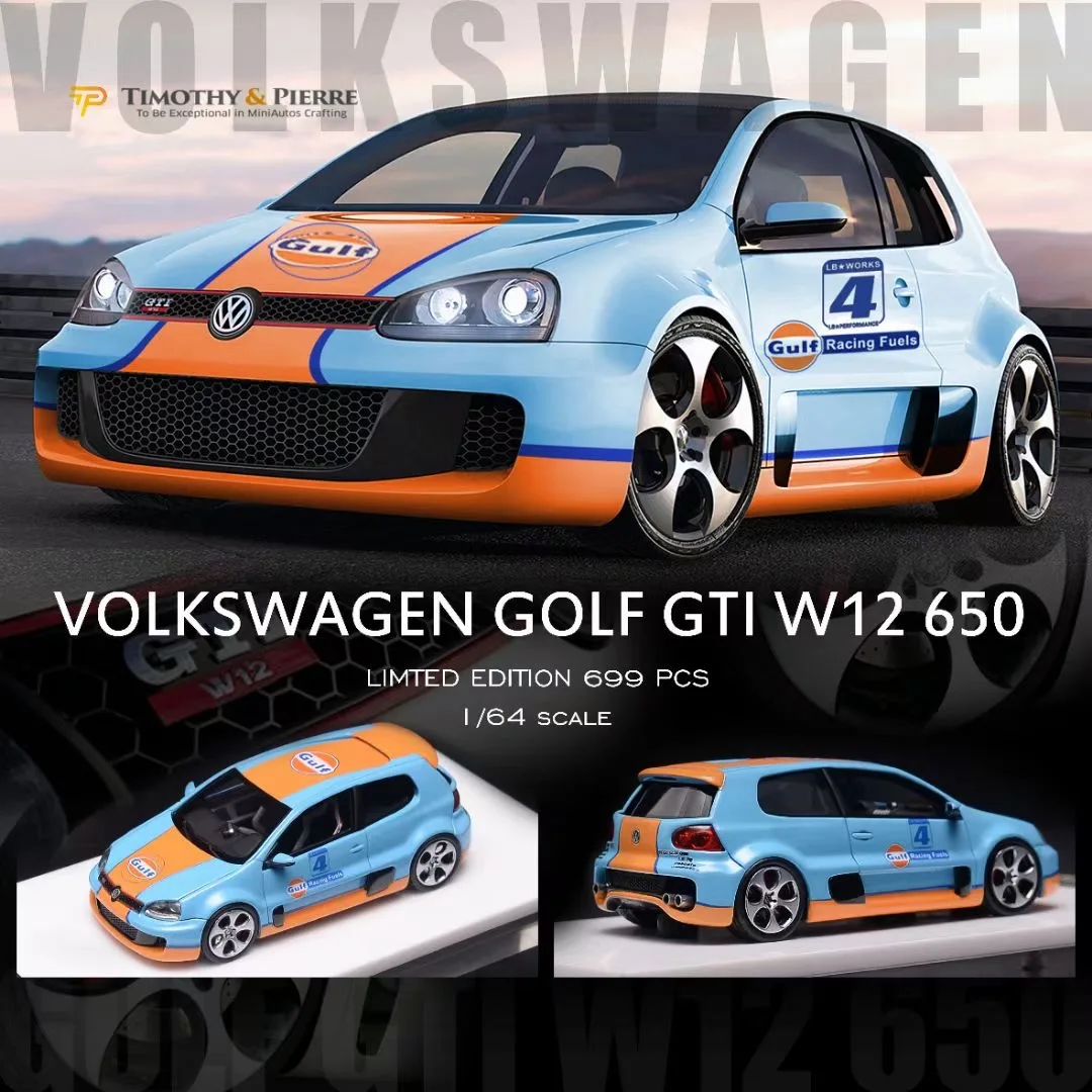 

TP 1:64 Volkswagen Golf Gulf Pattern W12 650 Toy Scale Model Car Resin Blue Collection Stocks In October 2021