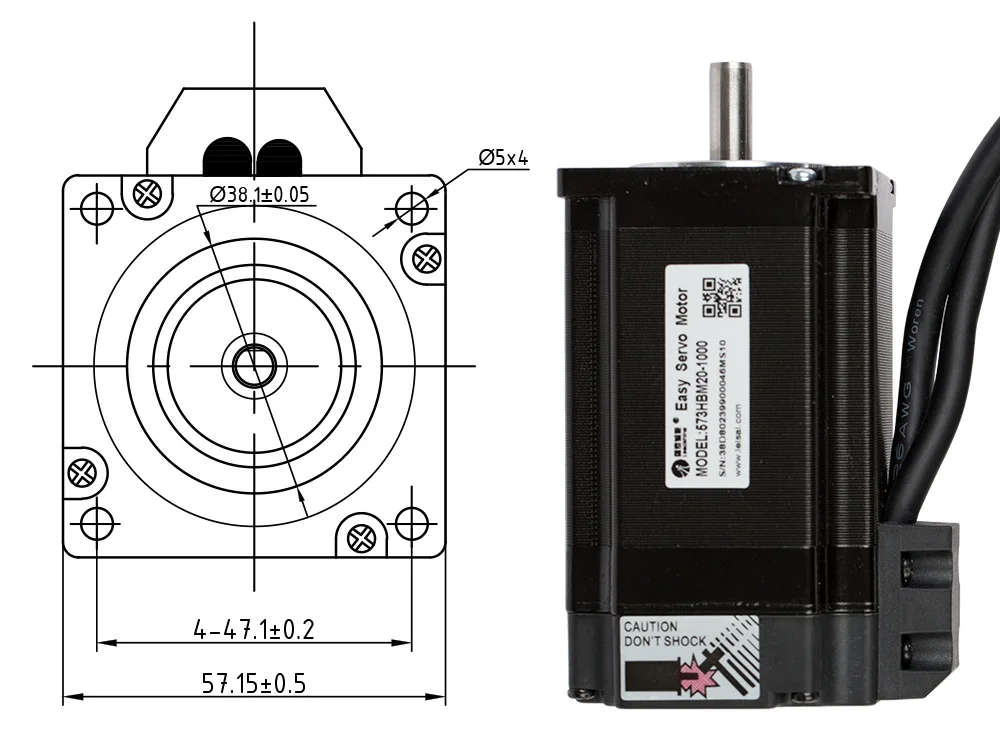 Cloudray Leadshine HBS57+ 573HBM20-1000 HBS507 nema23 3 фазы Гибридный замкнутый контур