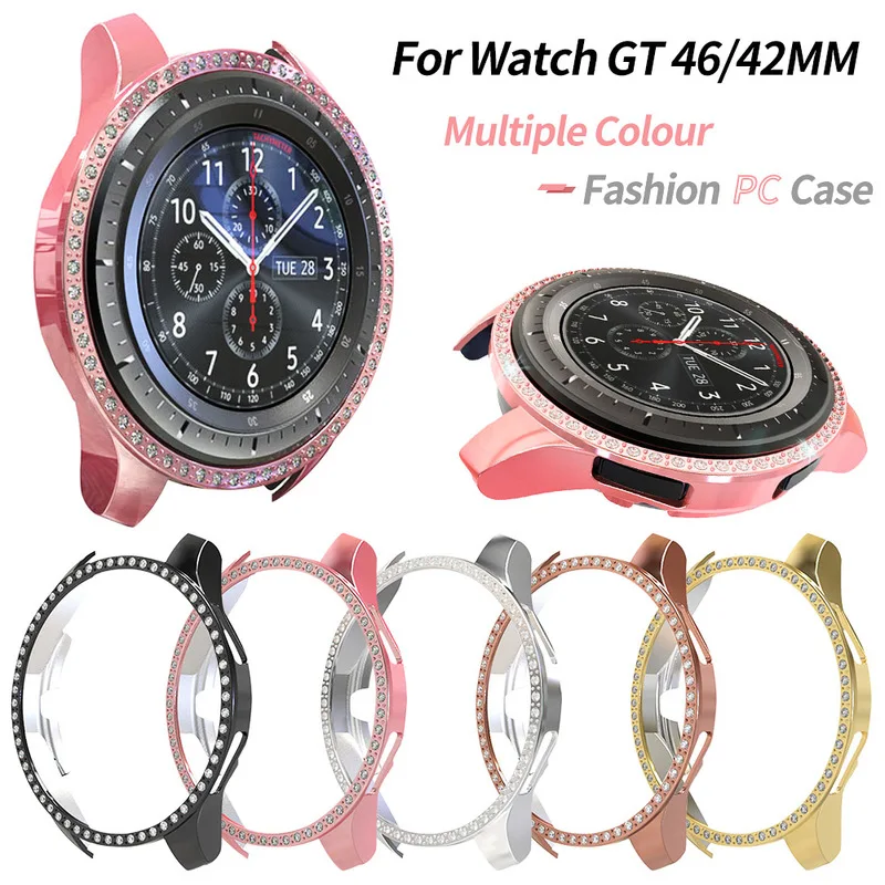 Женский защитный чехол из поликарбоната с бриллиантами для samsung Galaxy Watch 42 мм 46