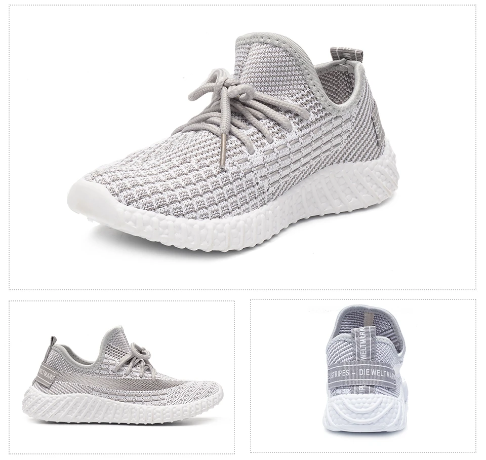 B&ampG Дышащий Кроссовки серый нескользящий детская обувь Дышащая ткань кроссовки