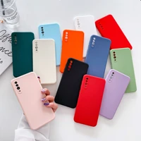 punqzy soft tpu phone case for oppo r17 r15 reno4 se a55 5g f11 pro a39 a93 straight edge fine hole solid color anti fall cover