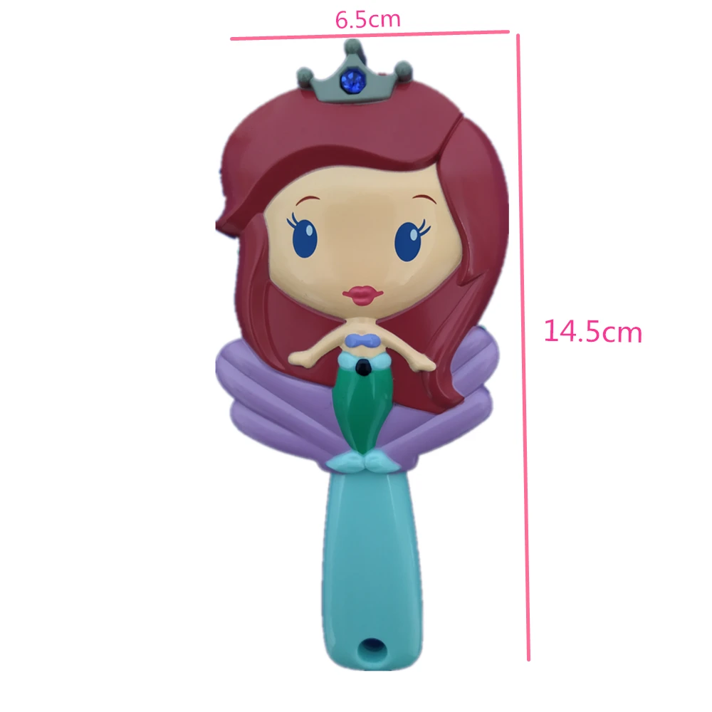 mermaid 2 Горячая Расческа детская мягкая пластиковая Антистатическая Массажная Парикмахерская с подушкой безопасности Русалочка для девочек Эльза Анна Принцесса повязка для волос - Цвет: mermaid 2