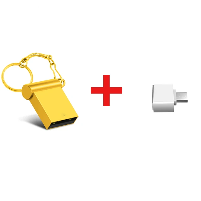 free micro adapter Мини-usb флэш-накопитель 128 Гб металлический накопитель 64 ГБ 32 ГБ 8 ГБ флеш-накопитель 16 ГБ 4 ГБ USB 3,0 usb карта памяти Бесплатный USB конвертер - Цвет: free micro adapter