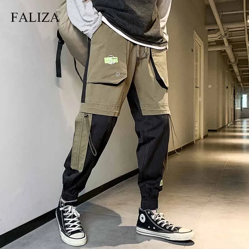 Модные шаровары FALIZA брюки для бега в стиле хип хоп трендовые уличные мужские