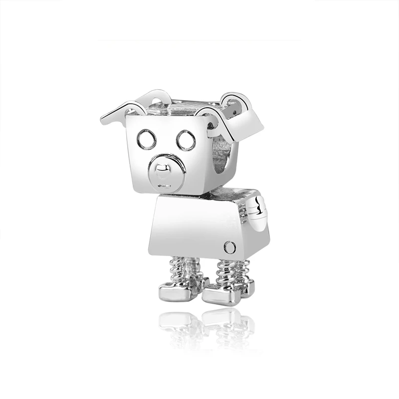 Bobby Bot Новинка, сплав, бусина для отдыха, путешествий, Рождества, Радужный Шарм, Подходит для Пандора, браслет, ожерелье, сделай сам, Женские Ювелирные изделия - Цвет: Bobby Bot