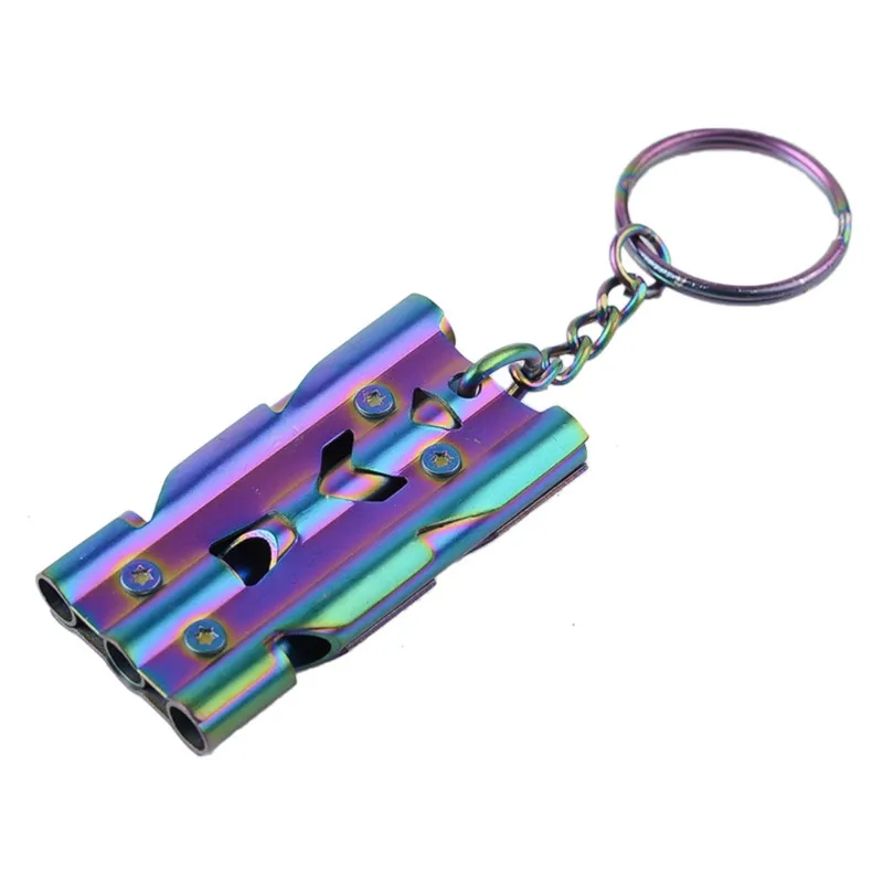 Портативный тройной трубчатый свисток аварийный SOS брелок для ключей инструмент