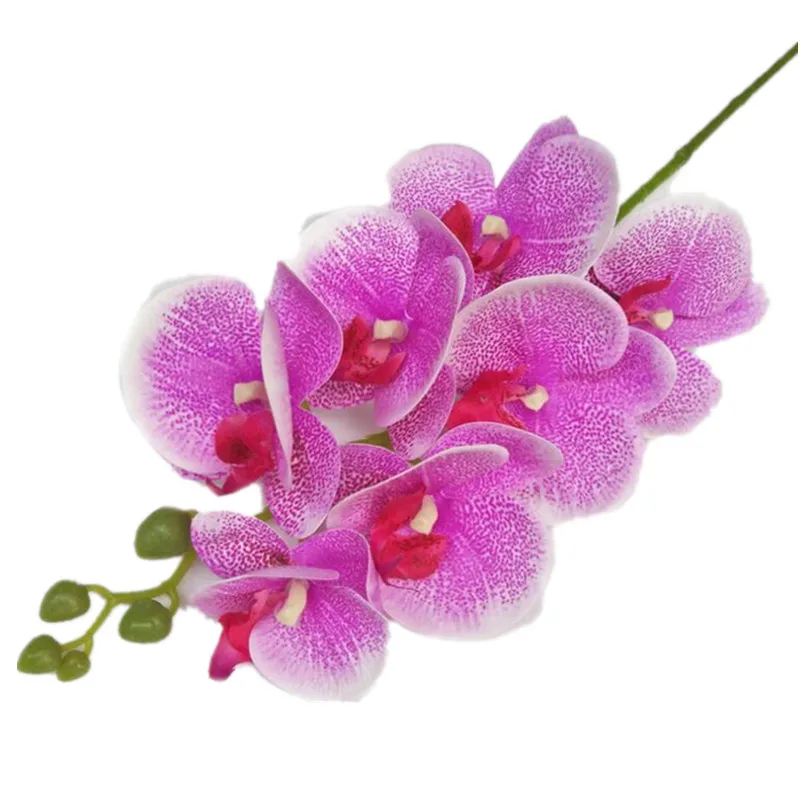 6Pcs Fake Single Stem Orchid 7/9 headsSimulation Real Touch Phalaenopsis for Decorative Artificial Flower | Дом и сад