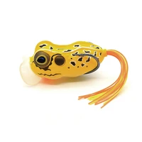 1pcs fishing lure 10 3cm12 5g big mouth frog lure soft plastic bait with fishhook artificial 3d eye