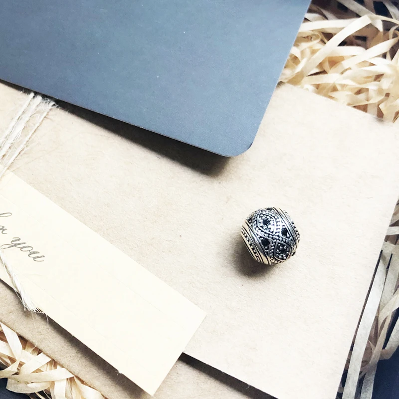 Ом Цветы Роза долгий срок службы бусины шармы стерлингового серебра 925 пробы DIY