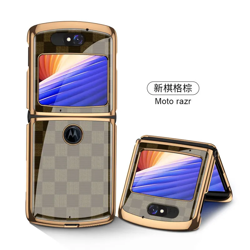

Luxury Phone Case For Motorola Moto Razr Plexiglass Plating Hard Fold Cases Anti-knock Full Protection Cover For Motorola Razr