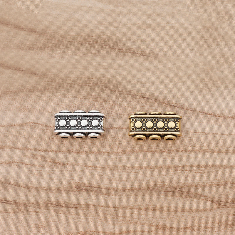 Античный разделитель для браслета 30 шт. 3 нити золотого тона отверстия