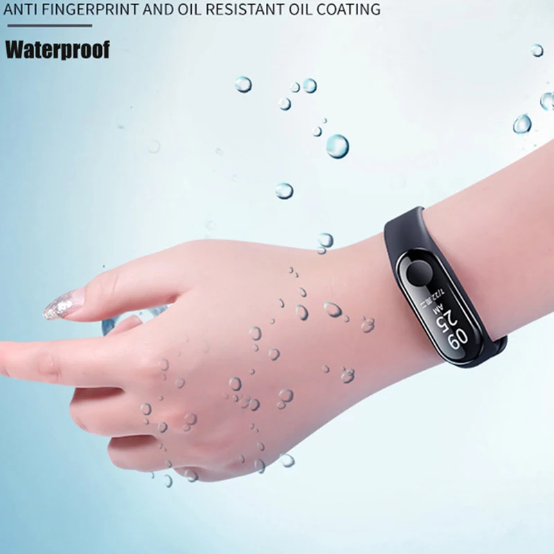 Защитная пленка для Xiaomi Mi Band 4 полное покрытие Защита Экрана Мягкая стеклянная на